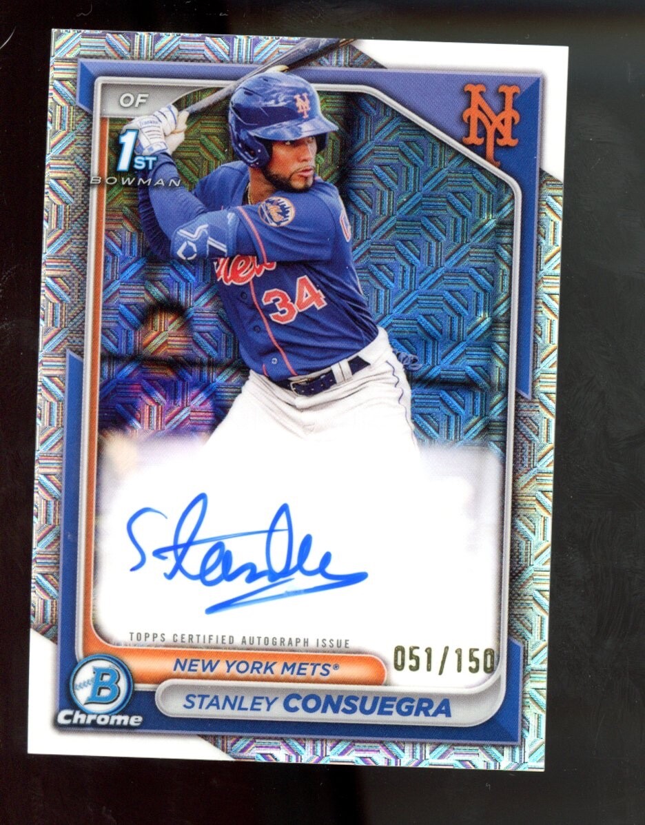 STANLEY CONSUEGRA 2024 BOWMAN CHROME 1ST HTA CHOICE AUTOGRAPH AUTO /150