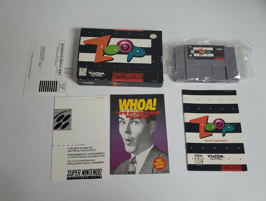 Zoop ~ Super Nintendo ~ M/SNS-AZPE-USA ~ Viacom Game ~ w/ Box