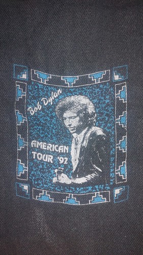 Vtg Bob Dylan '92 American Tour Cotton Woven Mexican Blanket Hoodie Rare {Read!} - Picture 11 of 18