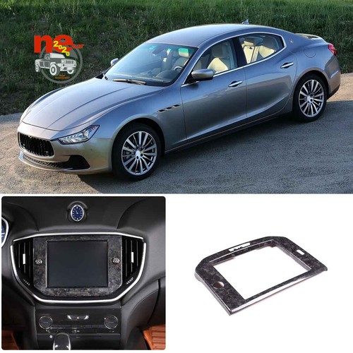 100% Carbon Fiber GPS Navigation Panel Cover Frame For Maserati Ghibli 2014-2015 - Picture 9 of 10