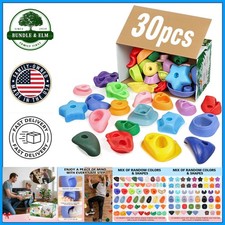 Non-Slip Climbing Holds for Indoor and Outdoor Walls, 30 Random Colors Included