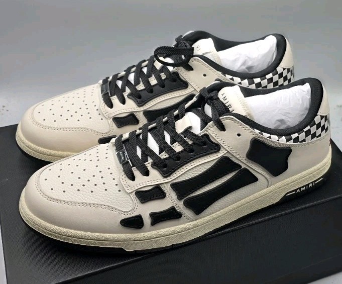 Amiri Men's Checkered Skeleton Low Top Sneakers, Size 11US (44EUR
