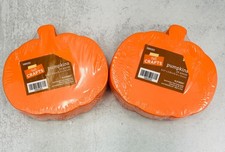 48 2 packs of 24  foam shape Fall Orange Pumpkin 5"x6" craft teacher supply