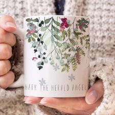 2025 Xmas Gift Angel Floral Coffee Mug Holiday Gift