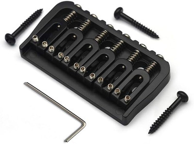6 String Guitar Fixed Bridge 72.8X38Mm-10.6  Metal Hardtail Bridges Replacement 