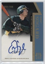 2011 Topps Tier One On the Rise Auto 92/999 Eric Sogard #OR-ES Auto 0z6