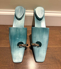 Tory Burch Pierced Mule Northern Blue Silver ...