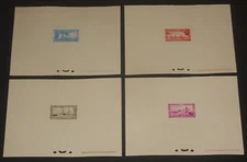 Monaco 237, 240, 242-3 1949 Ships, Boats sunken die proof cards no gum as issued