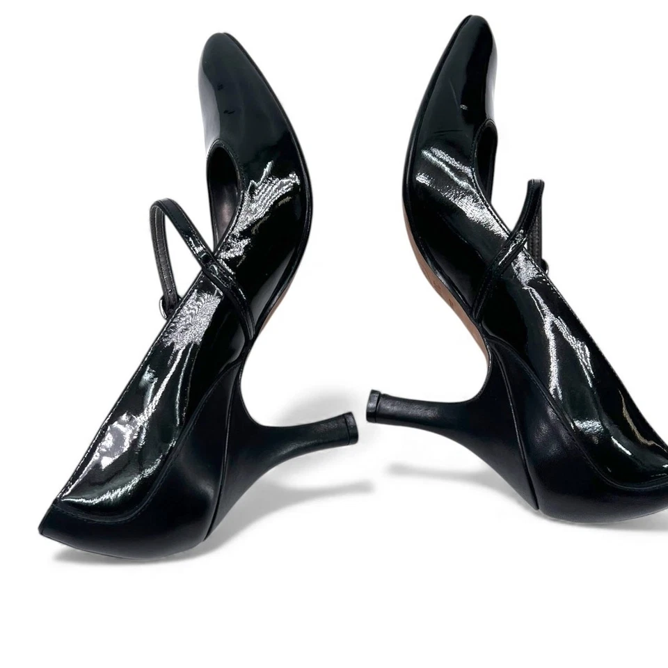  Joan & David Circa | 6.5 | Black patent leather Mary Jane pump kitten heel  - Image 4 of 4