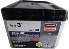 Simpson THD37300HC30 Titen HD 3/8" x 3" Heavy-Duty Screw Anchor 30 Pack