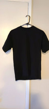 Pro Club Heavyweight Men's Black Crew Neck Short Sleeve Knit Cotton Logo Tee M