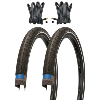 2x KUJO Fahrradreifen Pannensicherer 28 Zoll 700-40C inkl. 2 x Schlauch mit AV