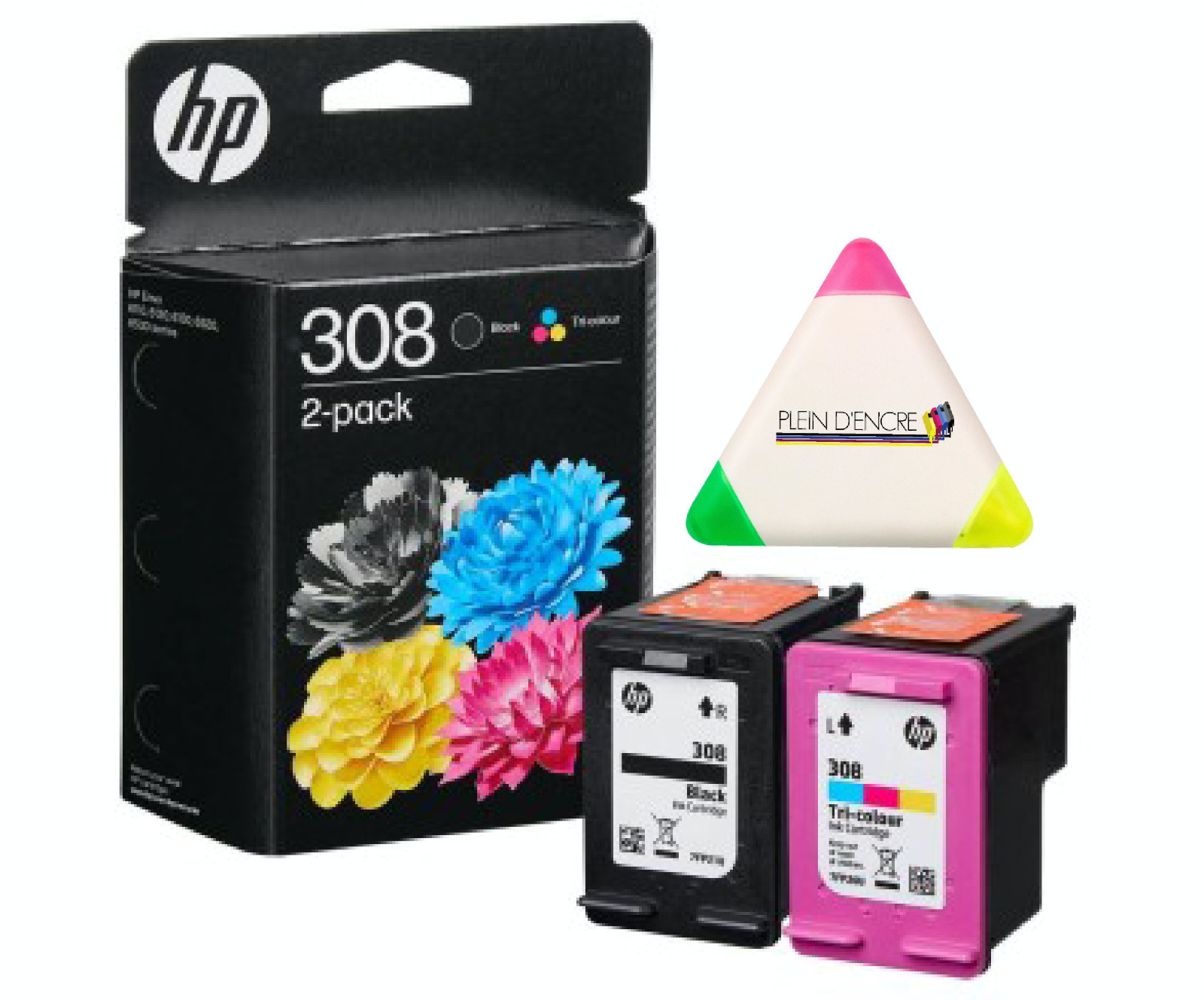 Pack HP 308 anti-bavure pour réparer les impressions ternes sur HP Envy 6132
