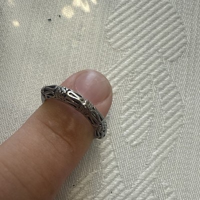 HANDWERKGEFERTIGTER 925 SWIRL OXIDIERTER BALI INDONESIEN STERLINGSILBER ROLLRING