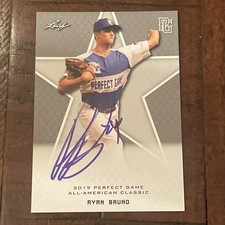 RYAN BRUNO 2019 LEAF PERFECT GAME 