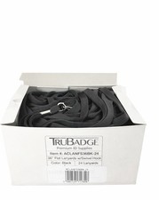 20-Pack Black ID Name Badge Strap Holder Neck Lanyards with Swivel J Hook