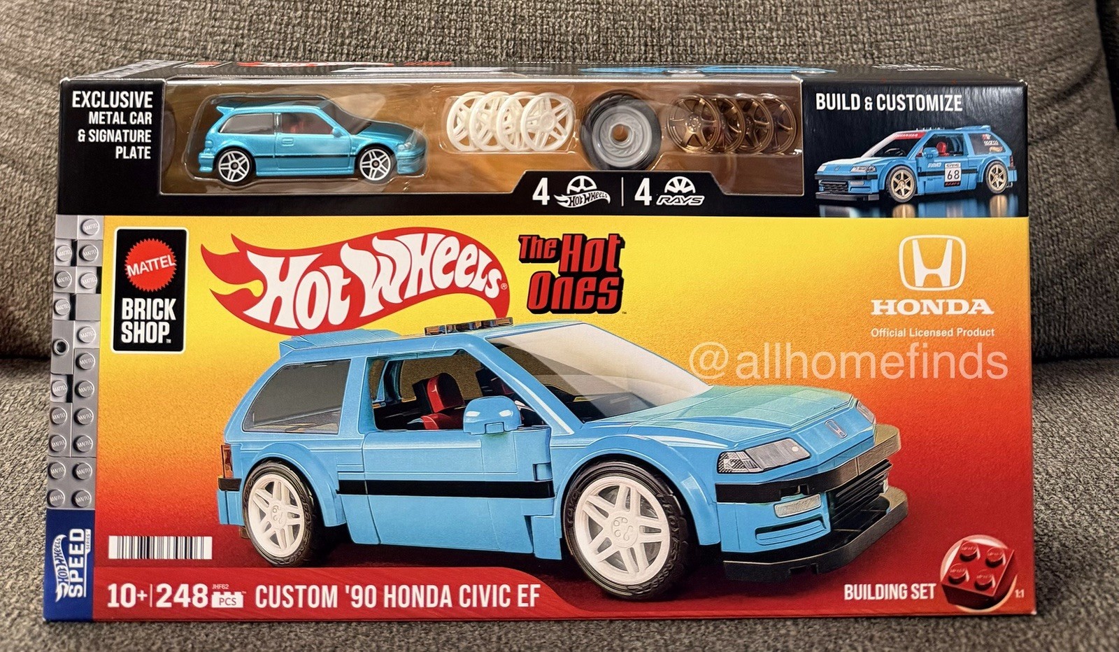 Hot Wheels Mattel Brick Shop Speed Series Custom '90 Honda Civic EF The Hot Ones