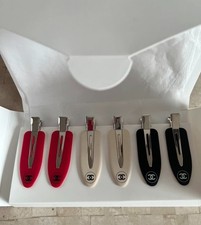 Chanel Beaute Hair Pin Hair Clip Hair Accessory Black/Ivory/Red 6pcs Boxed Sets