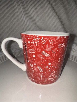 Starbucks 2019 Red & White 18oz Christmas Holiday Deer Coffee Mug Cup, Nice!