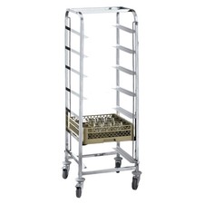 GGM Gastro Edelstahl Geschirrkorbwagen - f&uuml;r 7 K&ouml;rbe Korbma&szlig;e: 400x400mm