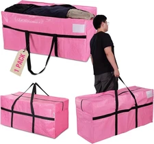 WORKPRO 66 Gallon Extra Large Moving Bags with Zippers, Carry Handles,... 