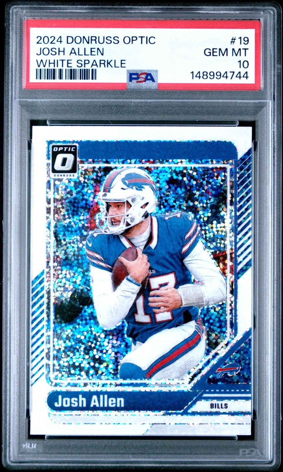 2024 Panini Donruss Optic Josh Allen White Sparkle SSP #19 PSA 10 Gem Mint
