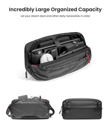 tomtoc Carrying Case for Steam Deck/OLED/Nintendo Switch 2/Rog Medium, Black 