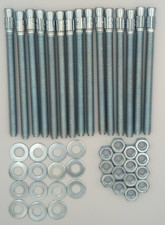 15 Concrete Wedge Anchor Bolts w Nuts Washers  7" x 1/2" Zinc Plated Steel