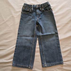 Levi's Jeans Kids Size 3T Blue Denim Loose Straight Adjustable Waist Relaxed Fit