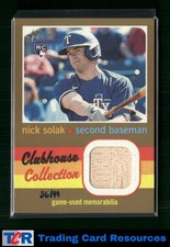 2020 Topps Heritage #CCR-NS Nick Solak Clubhouse Collection Relics Gold #/99