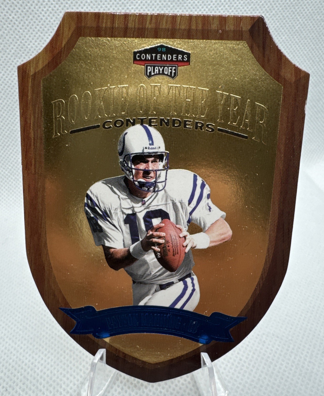 1998 Playoff Contenders Peyton Manning ROOKIE Of The Year Die-Cut RC #4 Insert