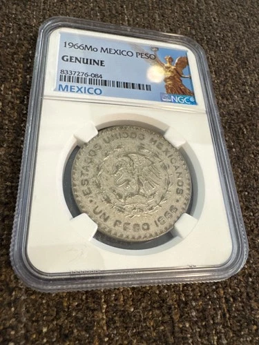 1966Mo MEXICO PESO CERTIFIED NGC 2