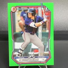 ERIC HARTMAN /399 LIME GREEN 2026 Bowman 1st Prospect #BP-102 Atlanta Braves