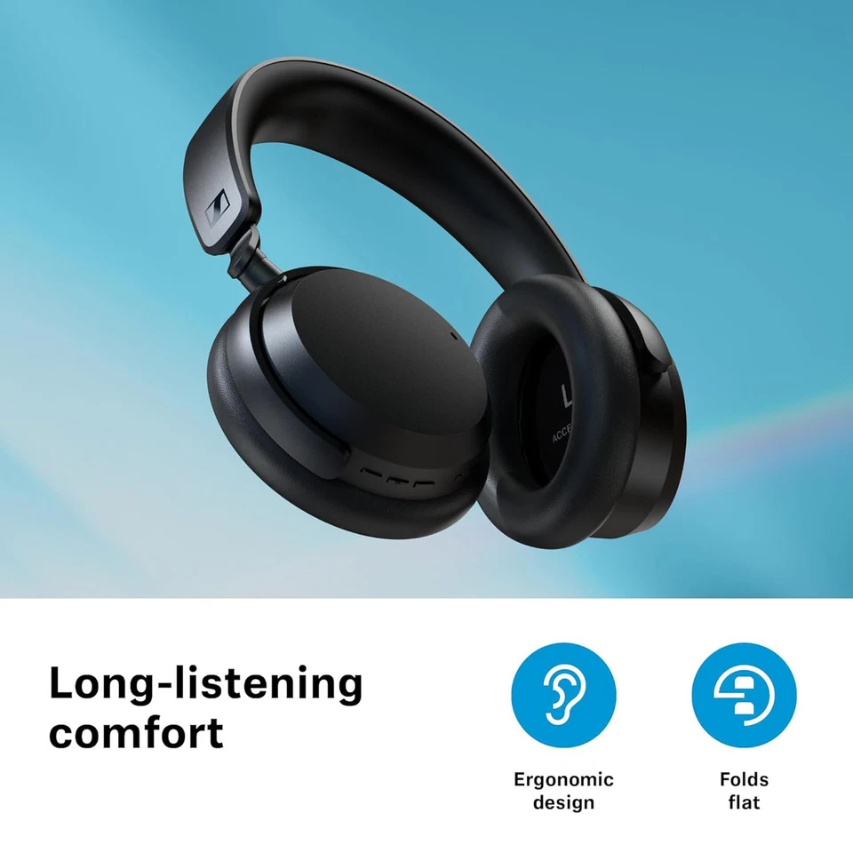 Sennheiser ACCENTUM Cuffia Wireless BT Professionale con microfono, Nera - Immagine 3 di 4