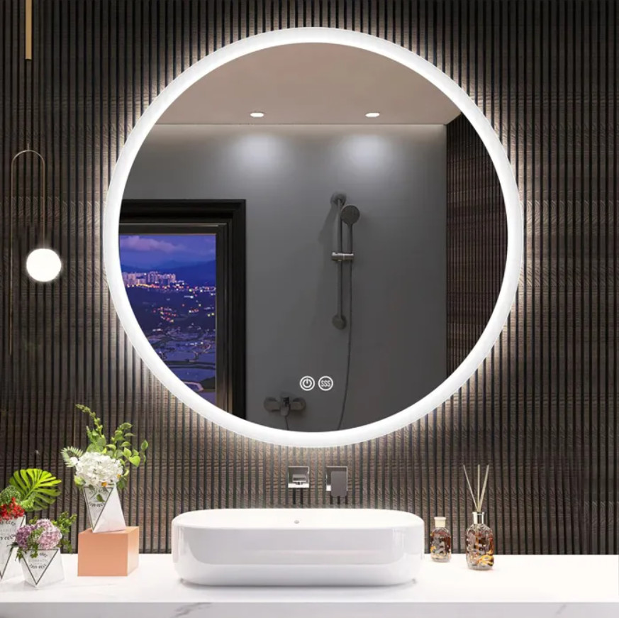 Miroir LED tactile 60cm pour créer une ambiance spa moderne dans votre salle de bain