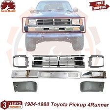 Front Bumper Chrome Grille Assembly Kit For 1984-1988 Toyota Pickup 4runner
