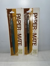 2-Vintage Paper Mate Ninety Eight Ink Pens 1980 Dark Blue Light Blue