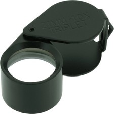 10x Round Triplet Loupe Black 21mm
