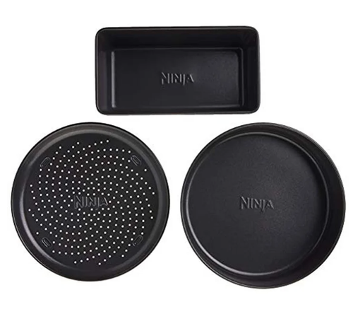 Ninja Foodi Deluxe Kit da Forno Antiaderente Alluminio Set di 3 Pezzi di Pentole Nero AOPKIT - Foto 4 di 6