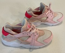 Nike Air Huarache Run Low Pink  White Youth Size 3Y Shoes EUC