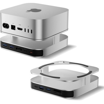 Mac mini M4 Dock Ständer NVMe SSD Gehäuse 4K DisplayPort Hub USB-C USB-A