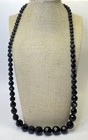 Vintage Black Faceted Bead Chain Beaded Necklace 63.1g — photo 1
