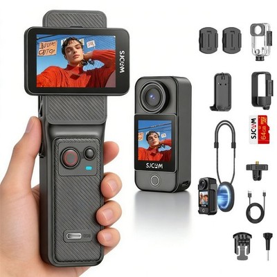 SJCAM C400 Combo 4K Vlogging Action Camera Handheld Camera Touch Screen Bodycam