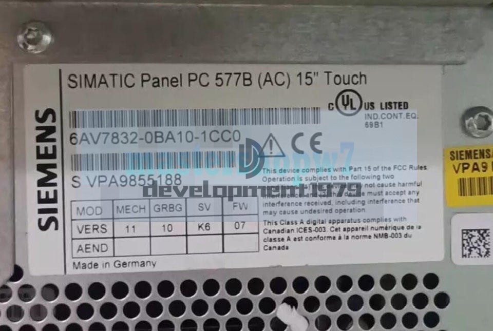 ONE USED SIEMENS Touch Screen 6AV7832-0BA10-1CC0 6AV7 832-0BA10-1CC0