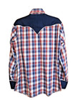 Vtg 1970s H Bar C Long Tail Western Shirt California Ranchwear Mens M Wms L Blue — photo 2