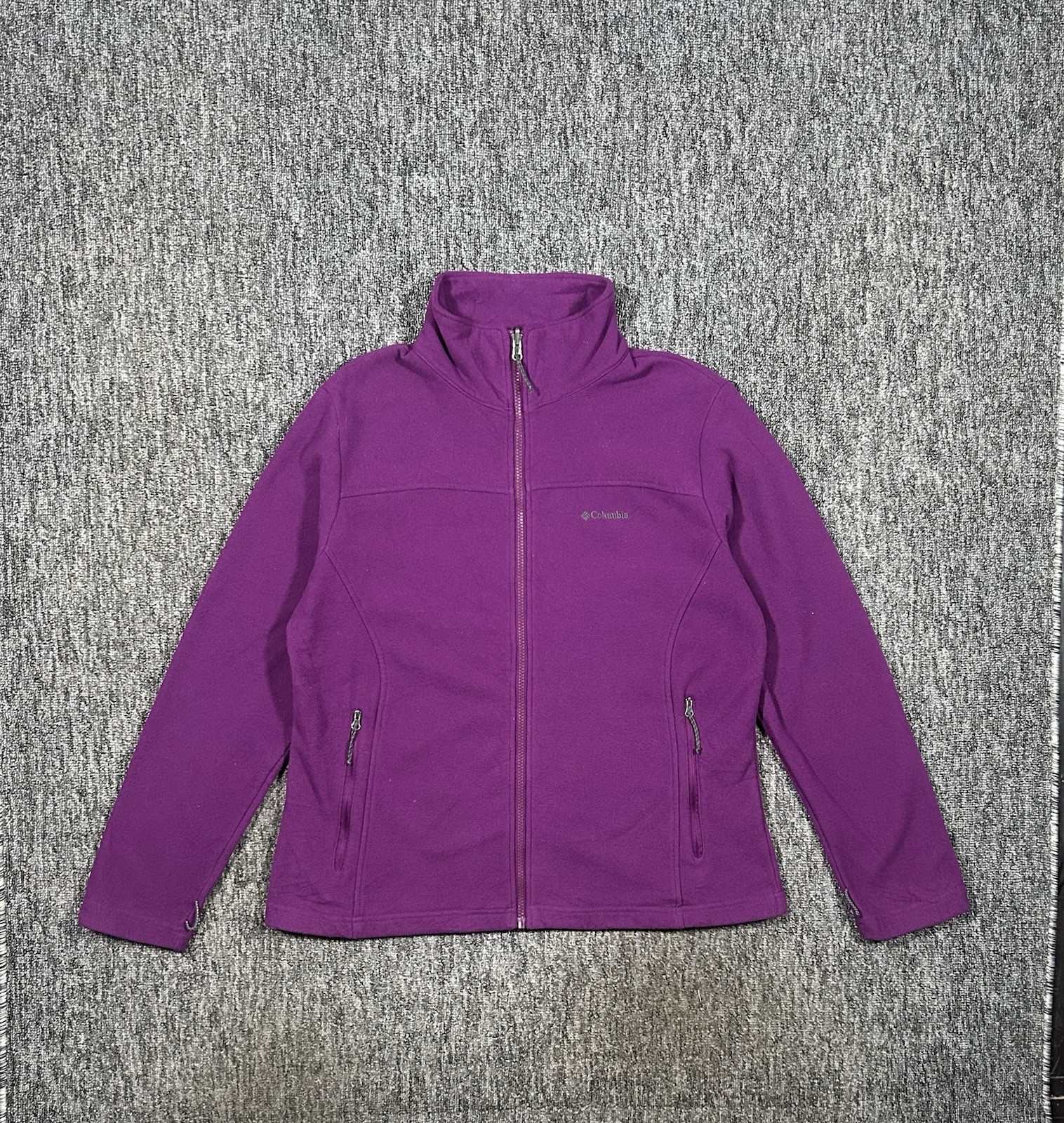 Chaqueta polar para mujer Columbia Fast Trek II con cremallera púrpura talla XL