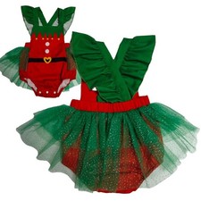 Infant Girls Costume Masquerade Romper Overlay Bodysuit One Piece New Year Baby