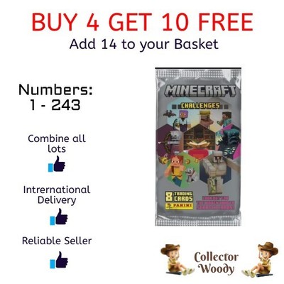 Minecraft Challenges PANINI 2025 Trading Cards #1 - #243