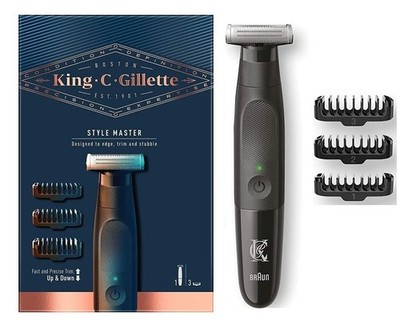 King C. Gillette Style Master Barttrimmer mit 4D-Klinge zum Trimmen & Konturiere