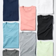 UNIQLO Supima Cotton Crew Neck T-shirt Short Sleeve 6 colors XS-4XL Unisex JAPAN